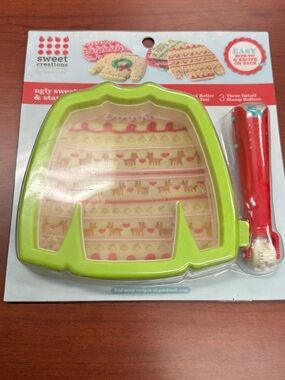 Green Ugly Sweater Cookie & Stamp Roller Set